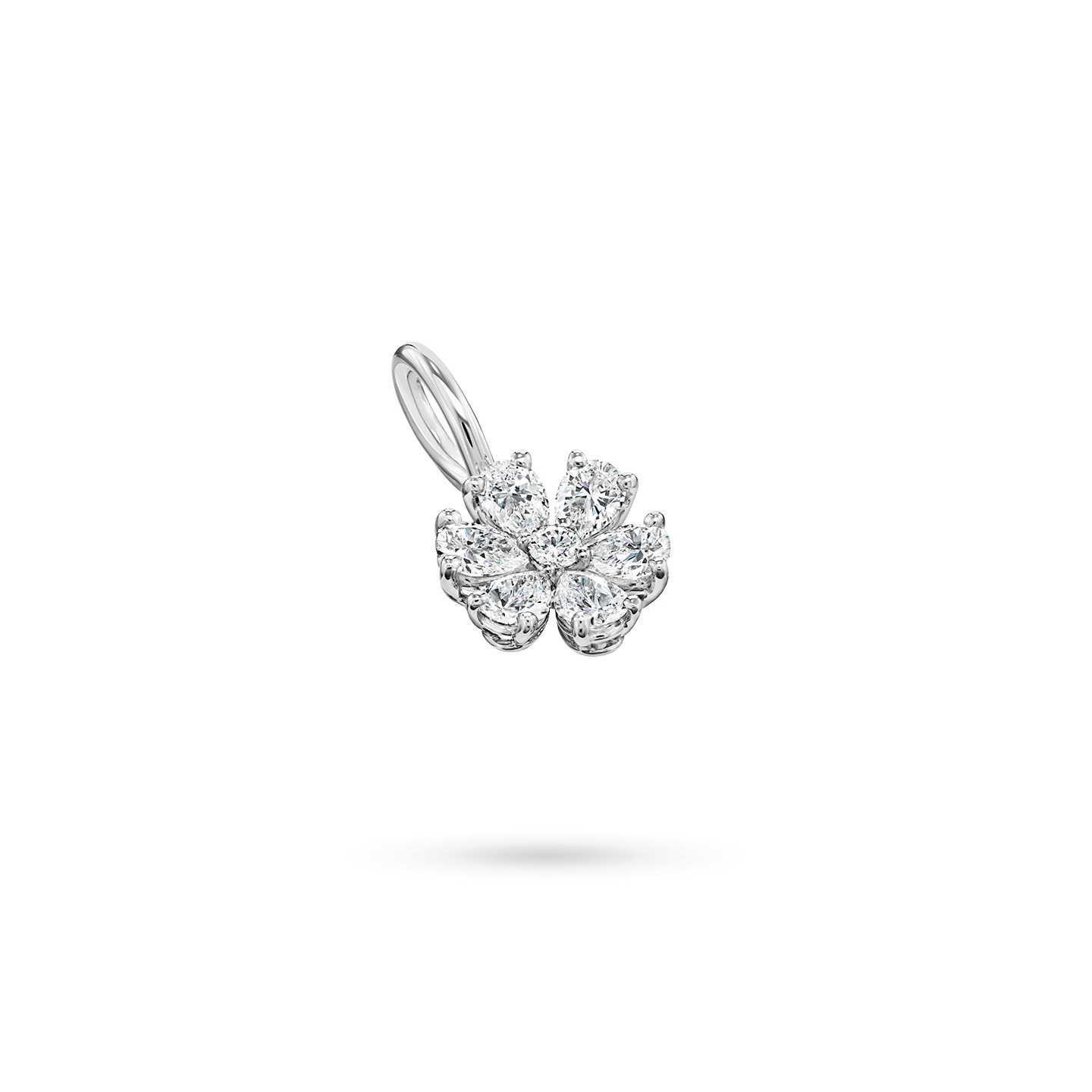 Angled view of the Forget-Me-Not Diamond Charm