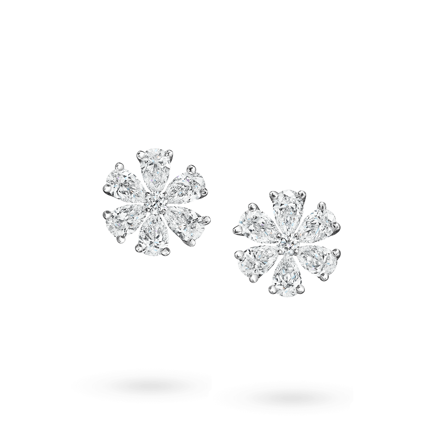 Front view of the Forget-Me-Not Diamond Earrings
