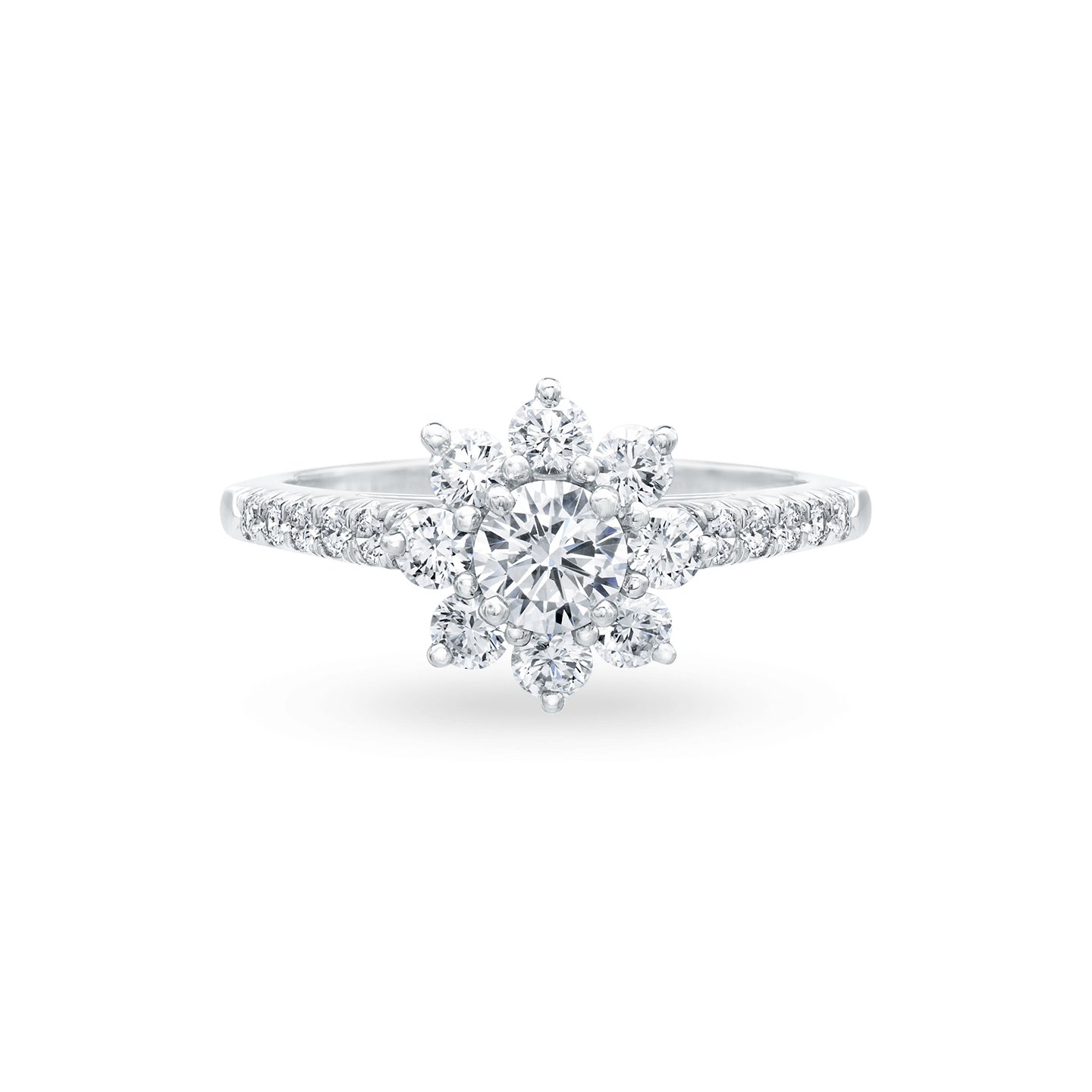 Front view of the Sunflower Petite Diamond Ring