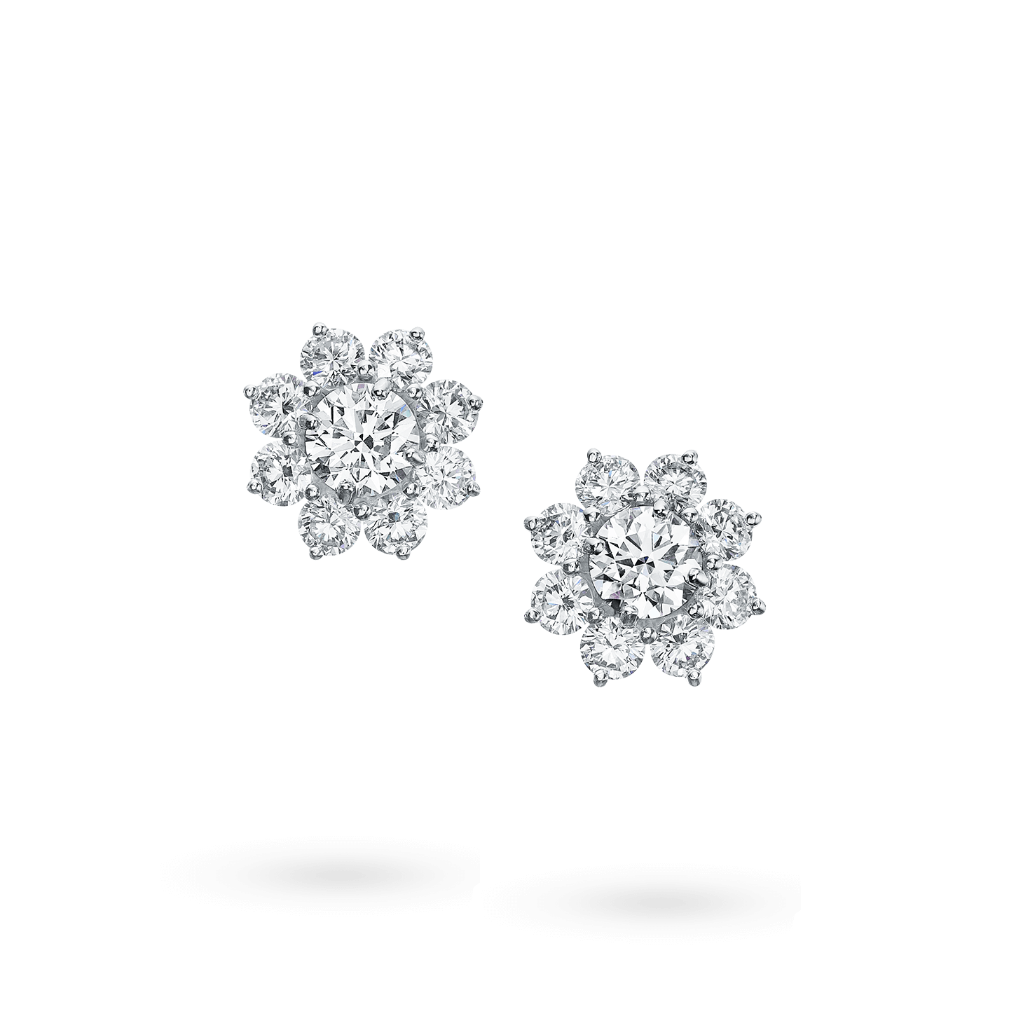 Front view of the Sunflower Diamond Earrings